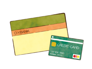通帳とクレジットカード